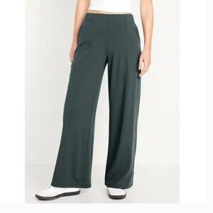 Old Navy High Waisted Powersoft Trousers - L - Dark Ivy - Excellent Condition